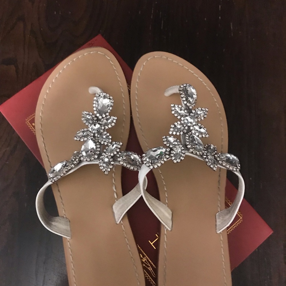 Elegant Silver Embellished Women's Sandals